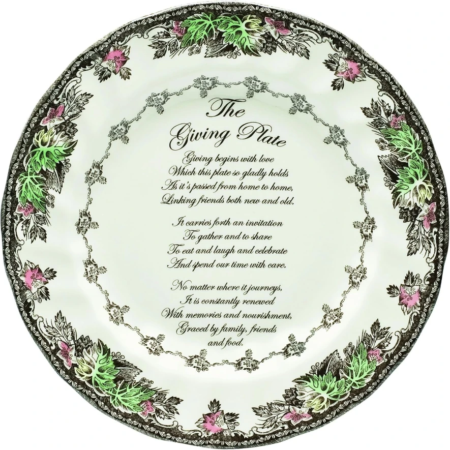 The Giving Plate - en tallrik i Friendly Village porslinsserie från Johnson Brothers